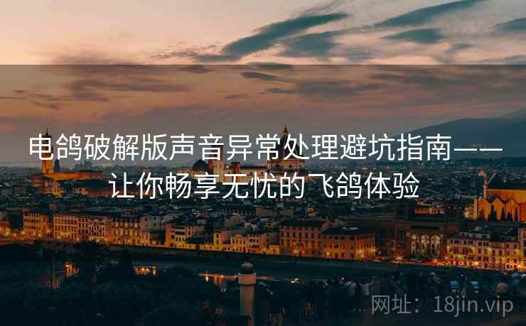 电鸽破解版声音异常处理避坑指南——让你畅享无忧的飞鸽体验